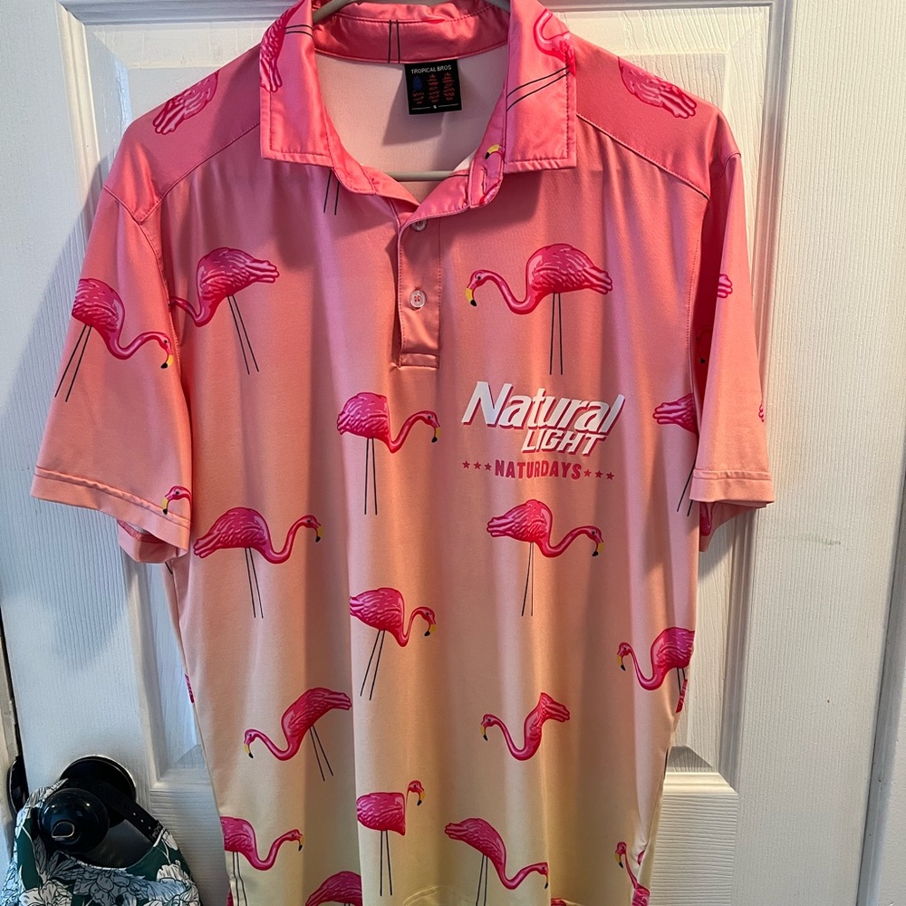 Topical Bros flamingo Natti light golf shirt